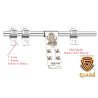 S-GUARD Stainless Steel Door Fitting Aldrop for Gate, Bedroom, Store Room, Offices-Ganapati