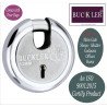 BUCKLER Iron-Steel 92MM, 10 Levers with 4 Keys,Go-Down,Main Gate,Main Door,Shutter Lock-1 Lock  (Silver-Ganesha)