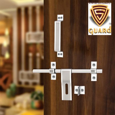 S-GUARD Stainless Steel Door Kit Set for Main door, Main, Office, Bedroom, 14MM-10 Inch