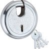 BUCKLER Iron-Steel 92MM, 10 Levers with 4 Keys,Go-Down,Main Gate,Main Door,Shutter Lock-1 Lock  (Silver-Bounty)