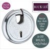 BUCKLER Iron-Steel 92MM, 10 Levers with 4 Keys,Go-Down,Main Gate,Main Door,Shutter Lock-1 Lock  (Silver-Bounty)