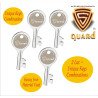 S-GUARD Neelkanth Iron-Steel 92MM,10 Lever-8 Common Keys Shutter lock for Shop,Godown,Store Gate-Door Lock-Laser Print Design