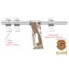 S-GUARD Stainless Steel Door Fitting Aldrop for Home, Gate, Bedroom, Store Room, Offices-AUDI