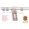 S-GUARD Stainless Steel Door Fitting Aldrop for Home, Gate, Bedroom, Store Room, Offices-Ganesha-4-2 Pcs