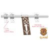 S-GUARD Stainless Steel Door Fitting Aldrop for Home, Gate, Bedroom, Store Room, Offices-LA51 Brown-2 Pcs