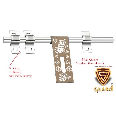 S-GUARD Stainless Steel Door Fitting Aldrop for Home, Gate, Bedroom, Store Room, Offices-LA53 Gold-2 Pcs