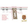 S-GUARD Stainless Steel Door Fitting Aldrop for Home, Gate, Bedroom, Store Room, Offices-LA55 Gold-2 Pcs