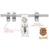S-GUARD Stainless Steel Door Fitting Aldrop for Home, Gate, Bedroom, Store Room, Offices- LILY Gold-2 Pcs