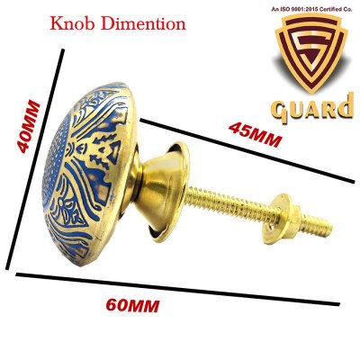 S-GUARD Pure Brass knobs for Drawer, Racks, Kitchen Cabinets, Wardrobe- Pack of 10