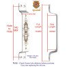 S-GUARD Stainless Steel Door & Cabinet Handles, Knobs Handles-Size-6 Inch-6 Pcs-Laser Printed Design-SSL09
