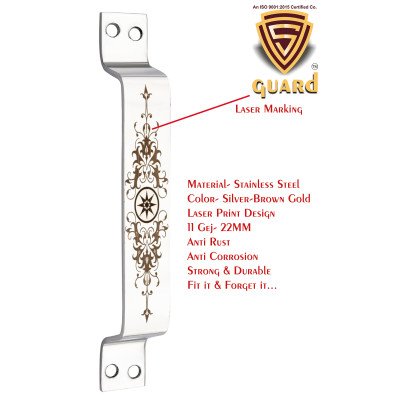 copy of copy of S-GUARD Stainless Steel Door & Cabinet Handles, Knobs Handles-Size-6 Inch- Laser Printed