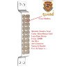 S-GUARD Stainless Steel Door & Cabinet Handles, Knobs Handles-Size-6 Inch-6 Pcs-Laser Printed Design-SSL16
