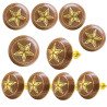 S-GUARD Pure Brass knobs for Drawer, Racks, Kitchen Cabinets, Wardrobe- Pack of 10 Avenger