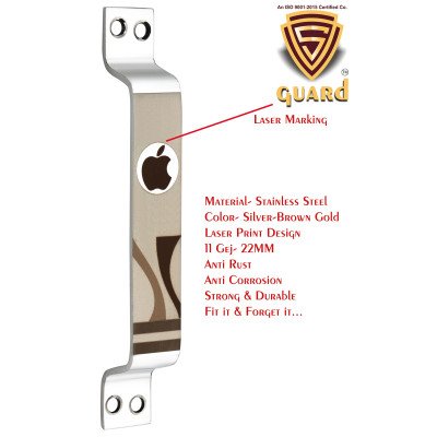 S-GUARD Stainless Steel Door & Cabinet Handles, Knobs Handles-Size-6 Inch-6 Pcs-Laser Printed Design-SSL31